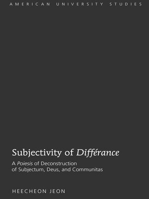 cover image of Subjectivity of «Différance»